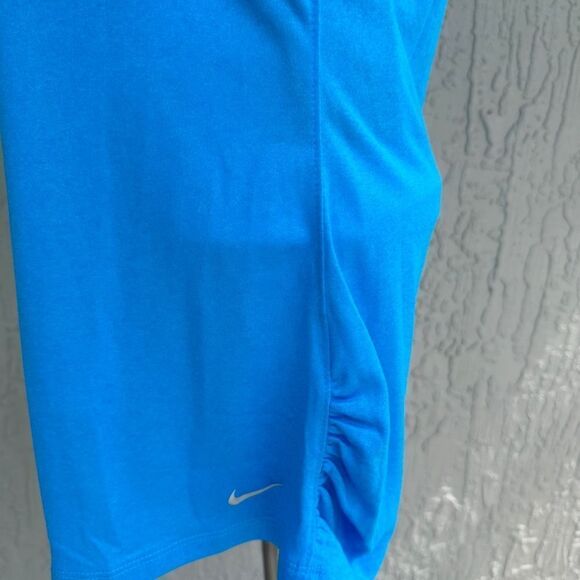 Nike Dri-Fit V-Neck Short Sleeve Tee Shirt Turquoise/Black M NWT - Picture 3 of 9